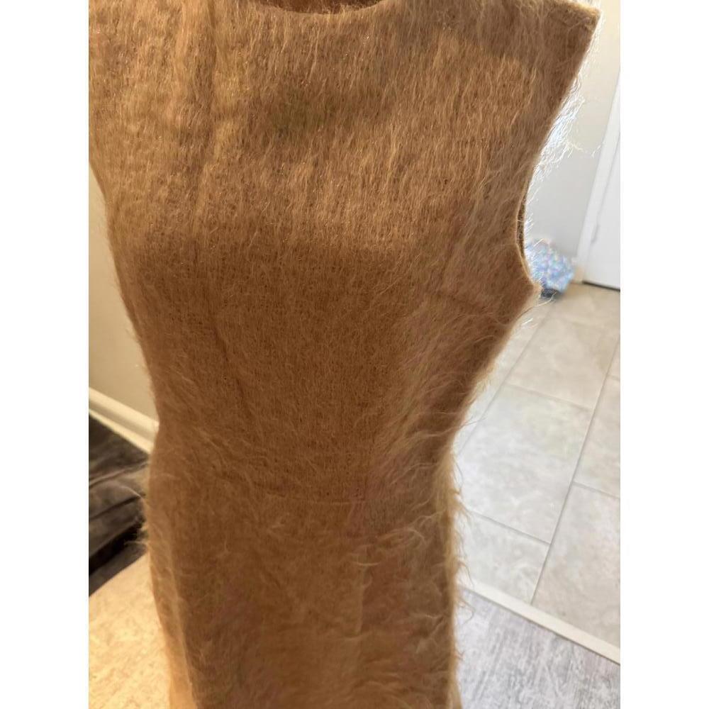 NWT Vintage Deadstock Barneys NY Mohair/Wool Camel dress sz 12 MSRP $675 - Picture 2 of 8